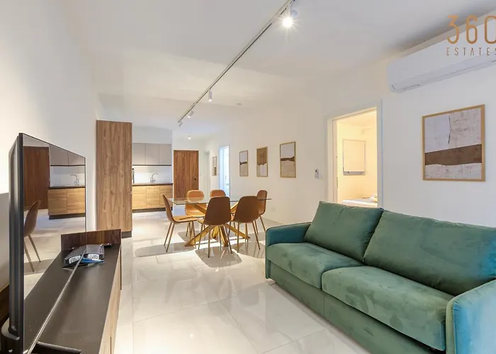 Modern 2br With Private Terrace & Sofa Bed By 360 Estates * San Pawl il-Baħar